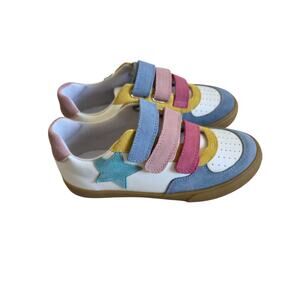 Mini Boden Colorblock Leather Sneakers